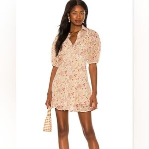 Free People Bonnie Mini Dress in Tea Combo Size S New With Tags